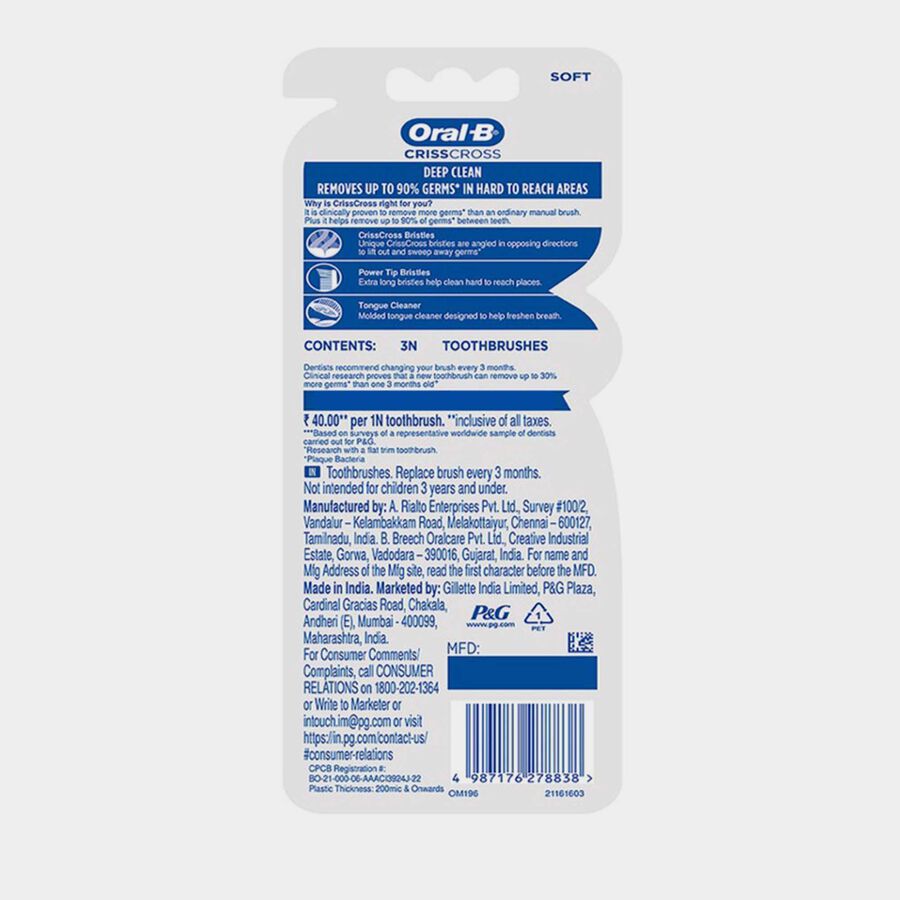 Crisscross Tooth Brush, , large image number null
