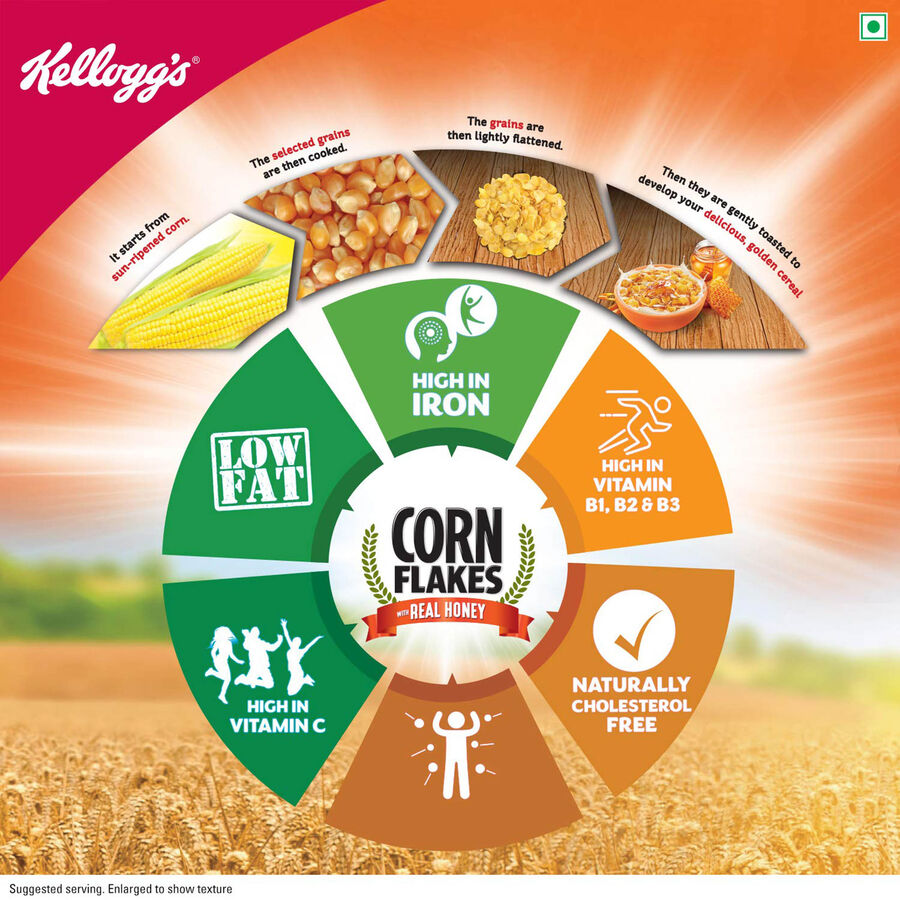 Corn Flakes Real Honey, , large image number null