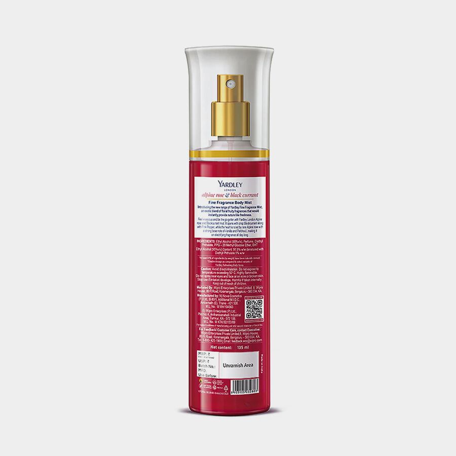 Rose & Black Currant Body Spray Mist, , large