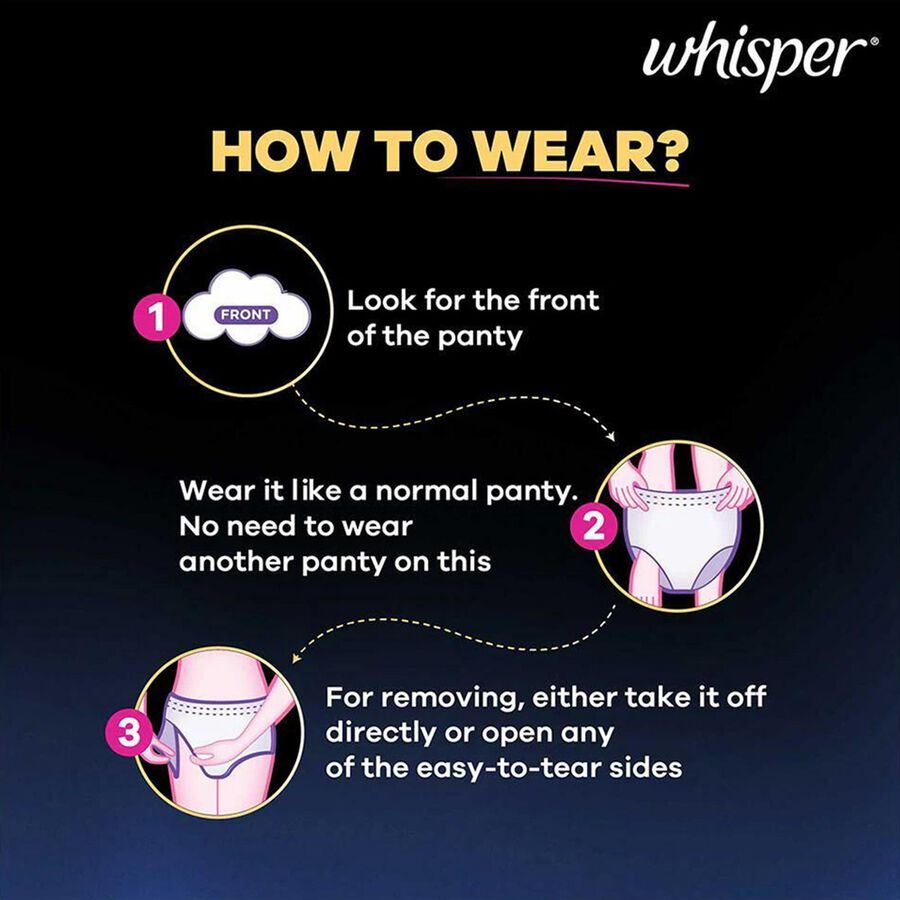 Super Absorbent Period Panty (M-L, 6 Pants), , large