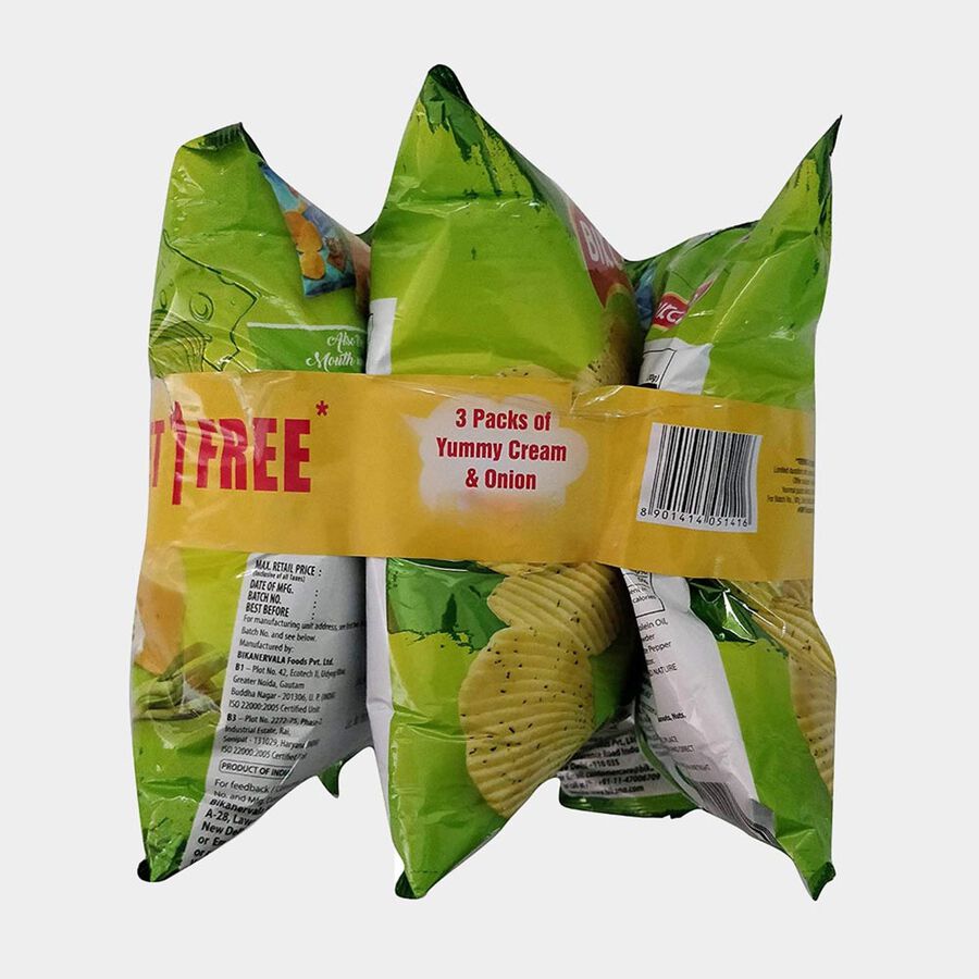 Yummy Chips Cream & Onion Combo Of 3, , large image number null