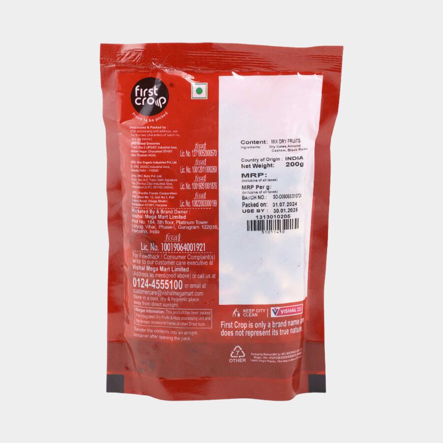 Mix Dry Fruits - (Almond/Cashew/Raisin/Dry Dates), , large image number null