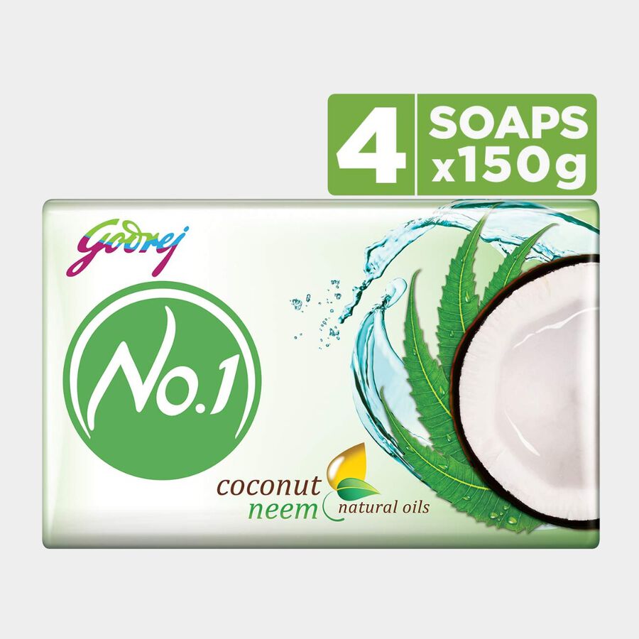Coconut Neem Body Soap, 150 g X 4, large image number null