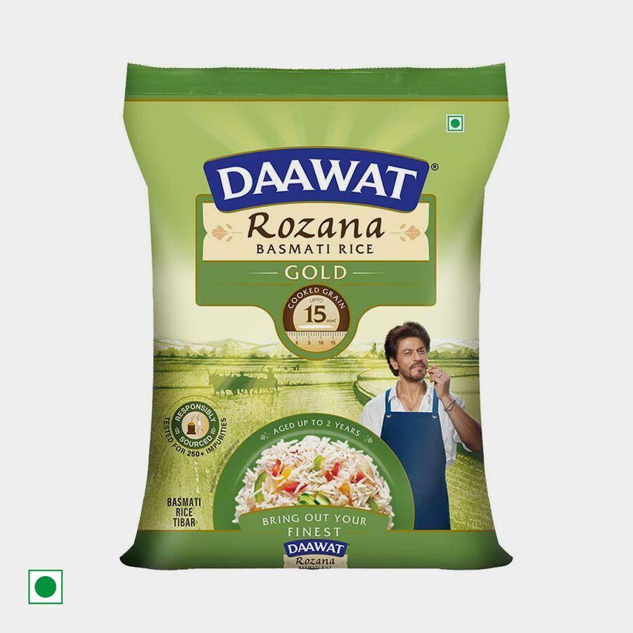 Rozana Gold Basmati Rice / Chawal, 5kg, 5 kg Pouch, large image number null