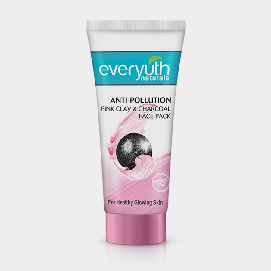 Charcoal & Pink Clay Face Pack, , large image number null