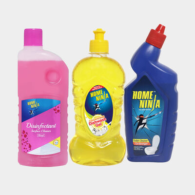 Disinfectant Floor Cleaner + Toilet Cleaner + Dish wash Liquid