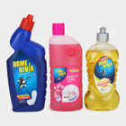 Disinfectant Floor Cleaner + Toilet Cleaner + Dish wash Liquid, , small