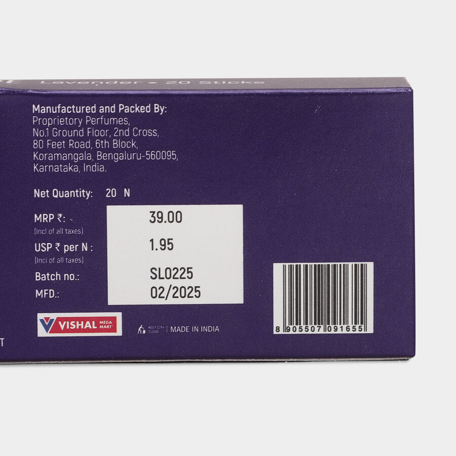 Dhoop Stick Lavender, 20 Pcs, large