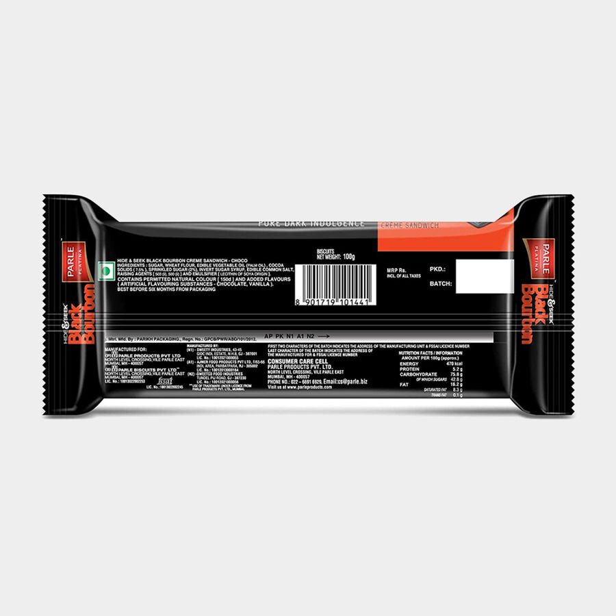 Hide & Seek Black Bourbon Choco Crème Sandwiches, , large image number null