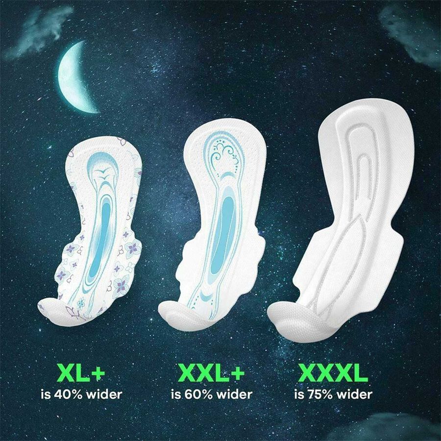 Thick Bindazzz Nights Sanitary Napkin with Wings (XXXL), , large image number null