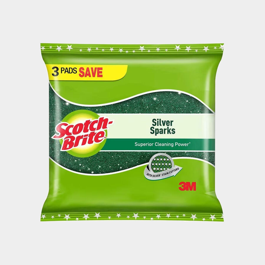 Silver Sparks Scrub Pad, , large image number null
