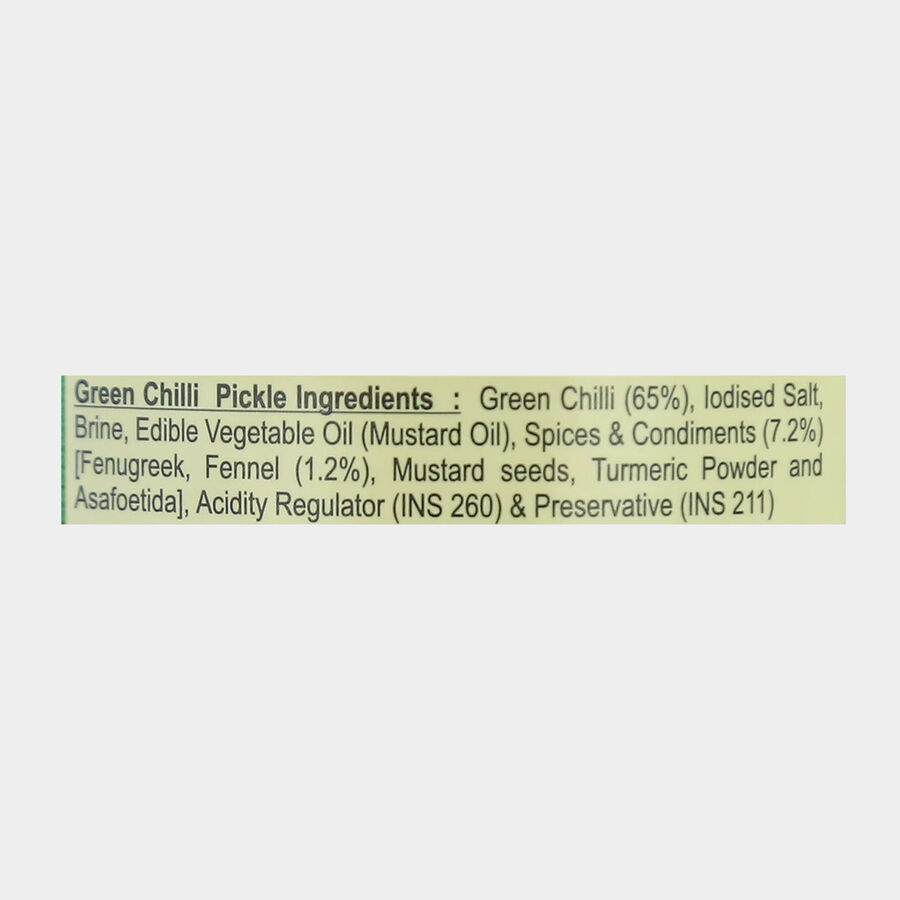 Green Chilli Pickle Mustard Oil, , large image number null
