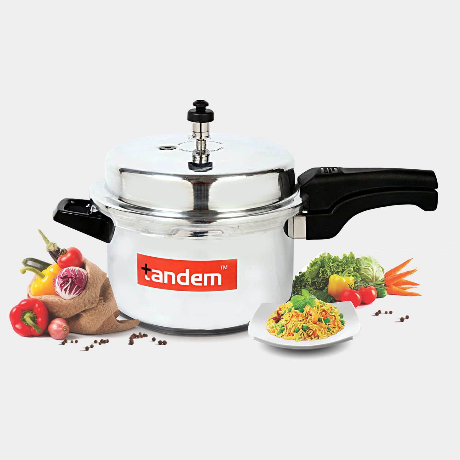 Tandem 5 L Induction Pressure Cooker Aluminium Vishal Mega Mart