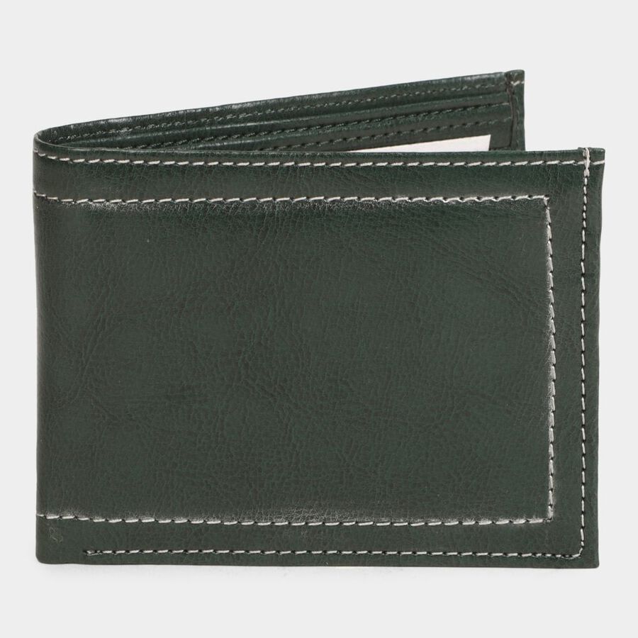 Men's Green Polyurethane Wallet, , large