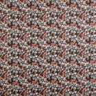 Dark Brown Cotton Floral Printed Single Bedsheet, , small