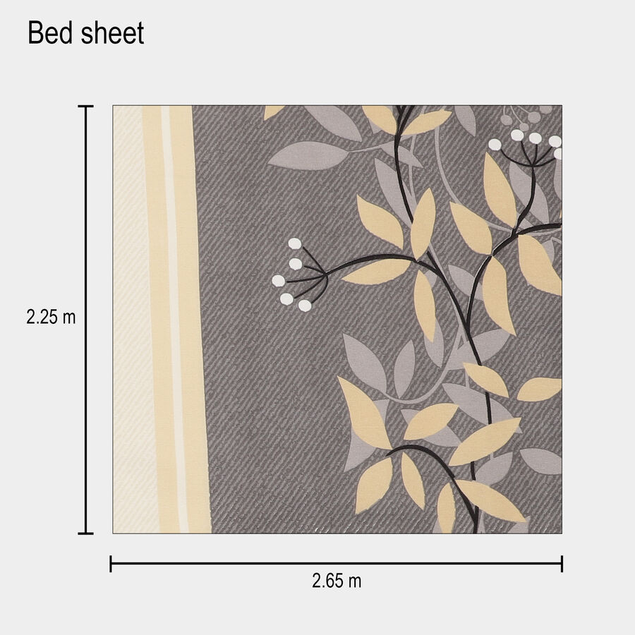 120 GSM Brown Microfiber Double Bedsheet, , large image number null