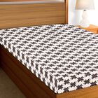 Black and White Geometric Printed Single Bedsheet, , small