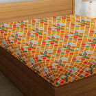 120 GSM Yellow Polyester Double Bedsheet, , small image number null