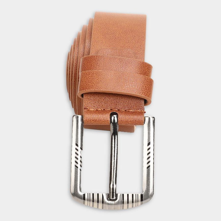 Men's Tan Polyurethane Formal Belt, , large image number null