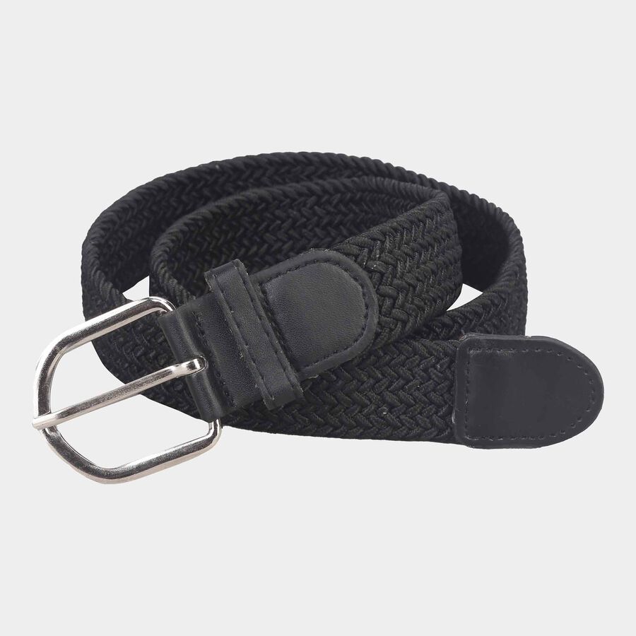 Women's Black Polyurethane Belt, , large image number null
