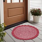 Maroon Polyester Cotton Door Mat, , small image number null