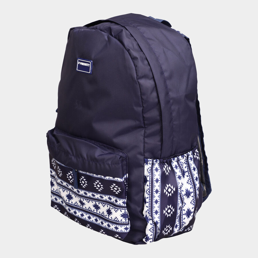 Women's Navy Blue Fabric Backpack, , large image number null