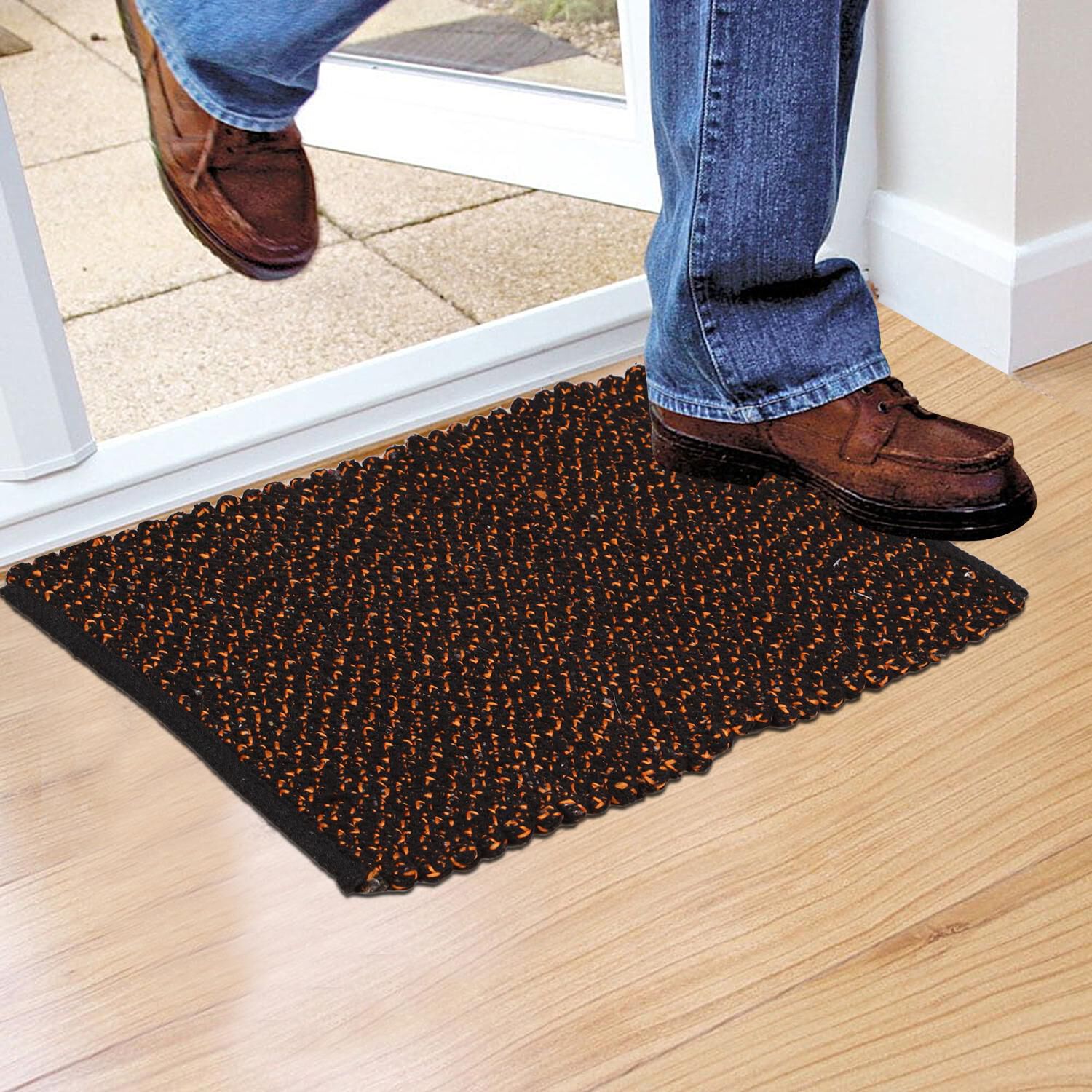 Home Beautiful                         Brown Cotton Blend Door Mat