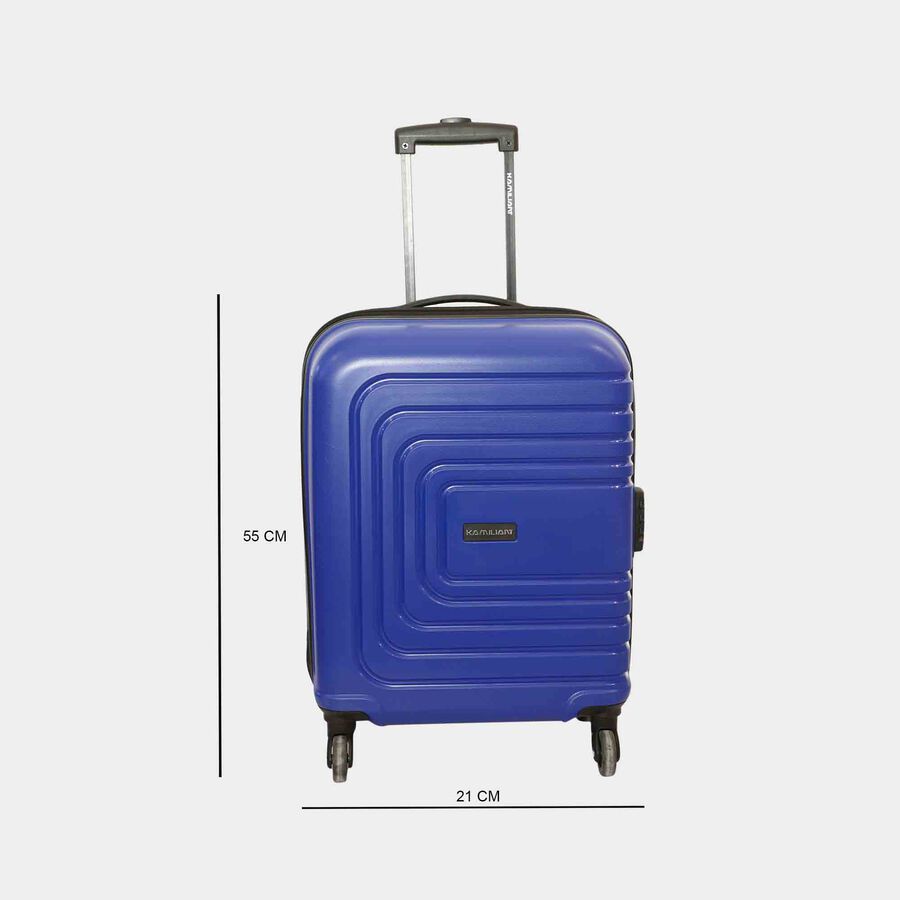 4-Wheel Blue PVC Matee Hard Case Trolley, Small, , large image number null