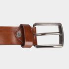 Men's Brown Leather Casual Belt, , small image number null