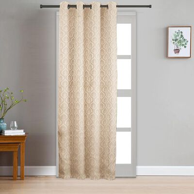 9ft. Cream Polyester Curtain