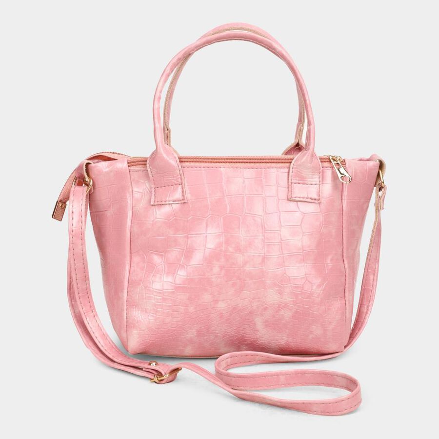 Women's Pink Polyurethane Sling Bag, , large image number null