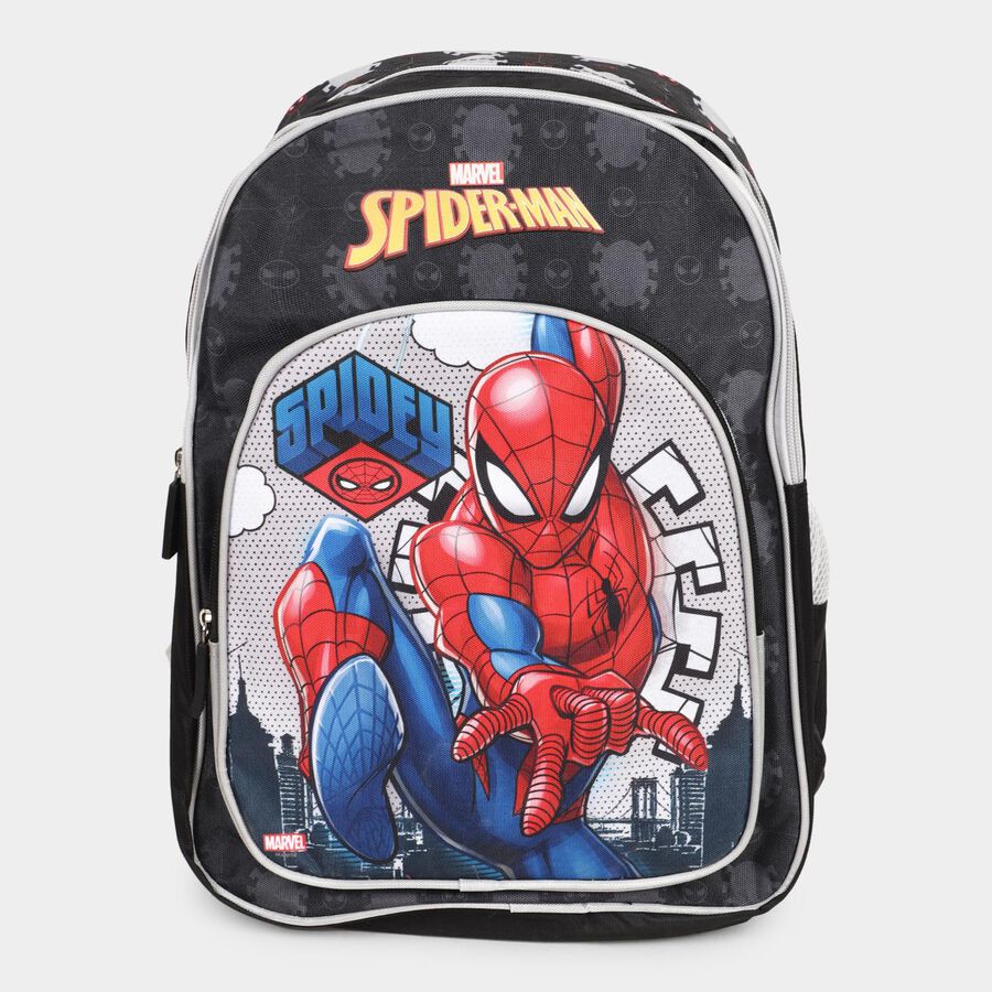 Kid's Spiderman Print School Bag, , large