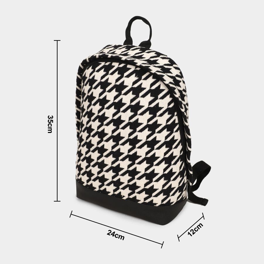 Women's Black Fabric Backpack, , large image number null