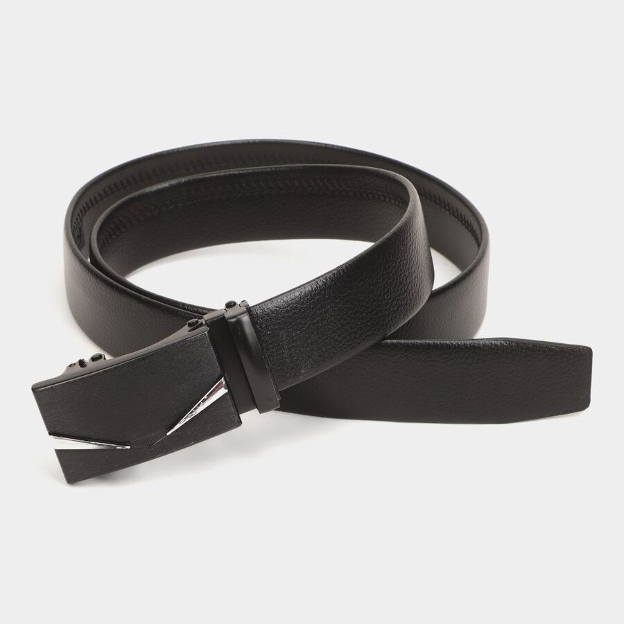 Men's Black Polyurethane Formal Belt, , large image number null
