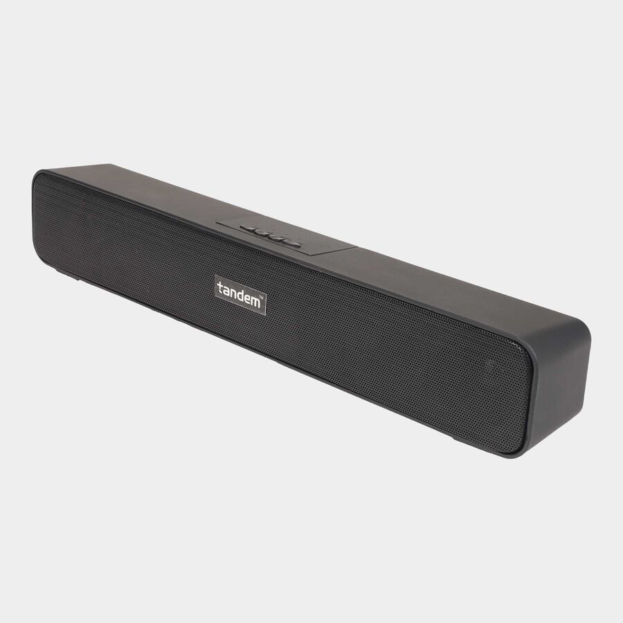 Plastic Speaker, Black, 400 mm X 90 mm X 123 mm, 2000 mAH, 10 W RMS, , large image number null