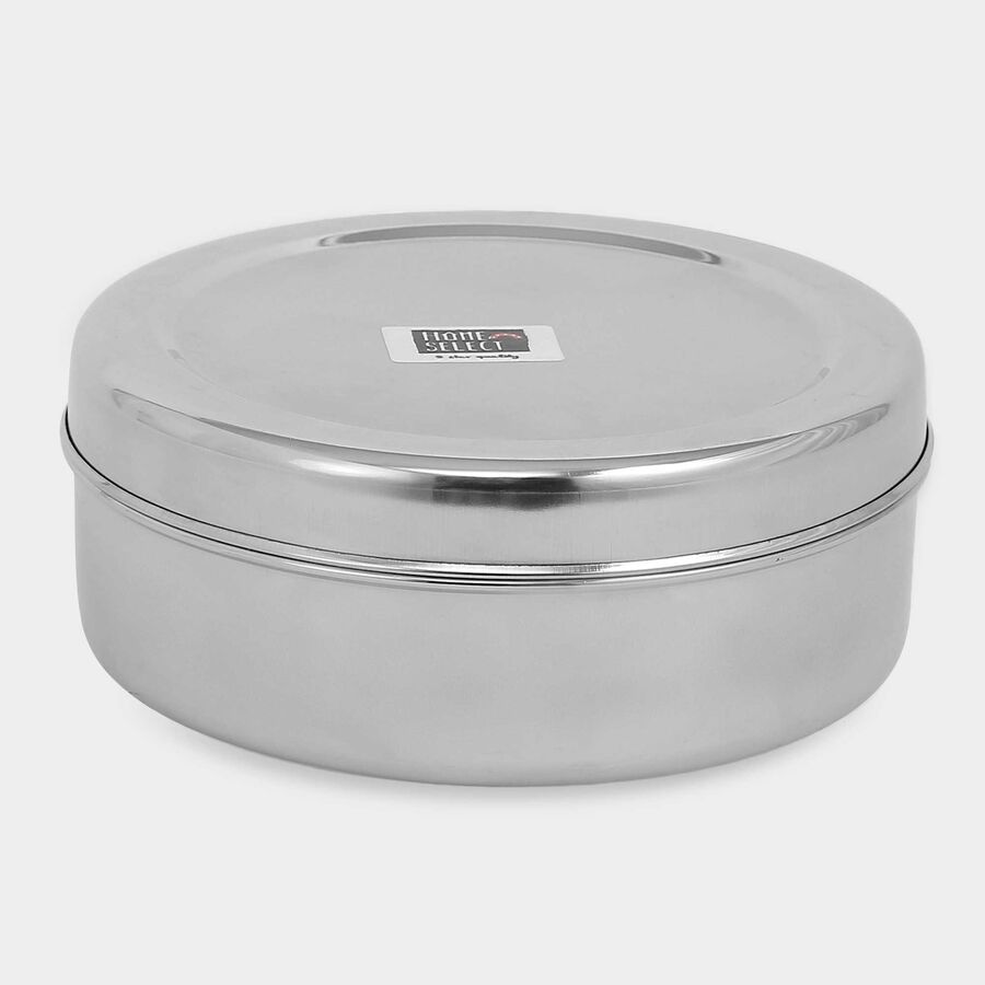 Stainless Steel Round Container (Poori Dabba) - 1000ml, , large image number null
