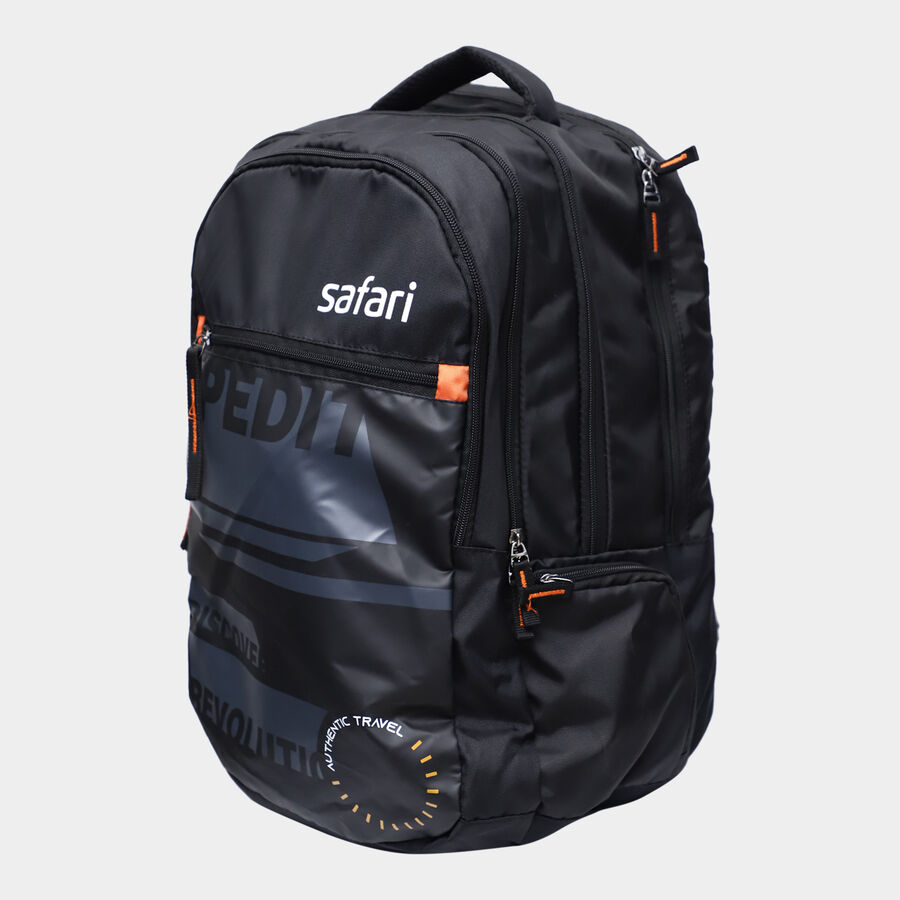 Black Backpack With Laptop Sleeve, 35 L (Approx), , large image number null