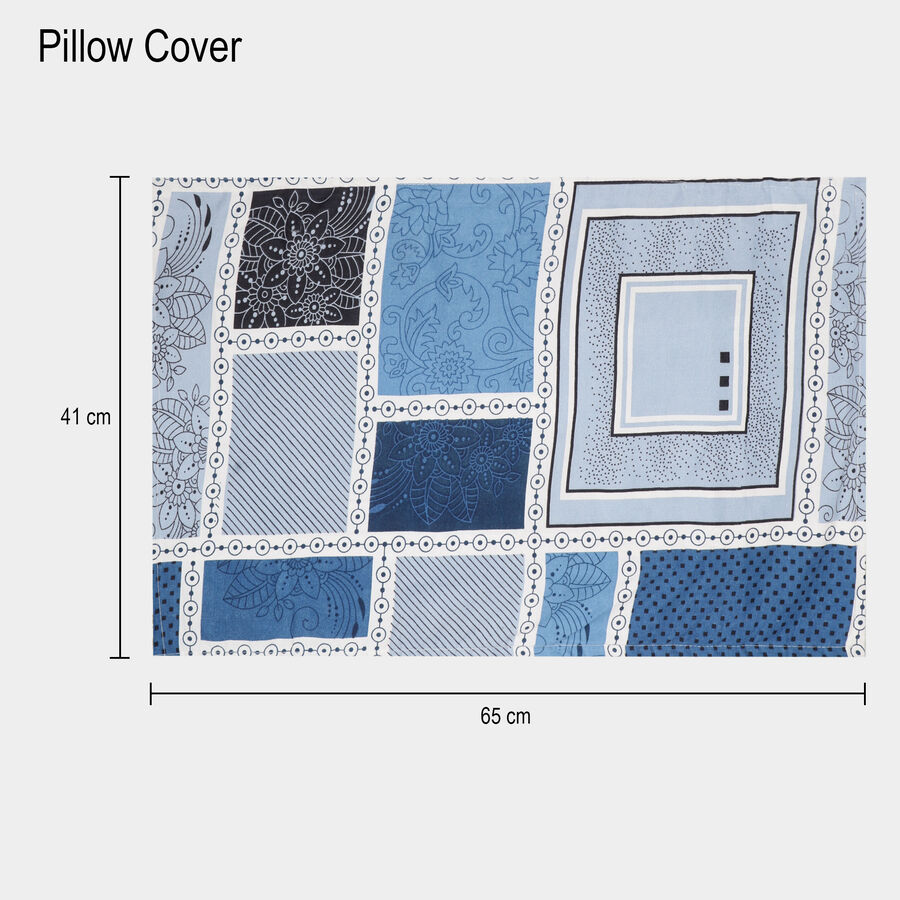 120 GSM Blue Polyester Double Bedsheet, , large image number null
