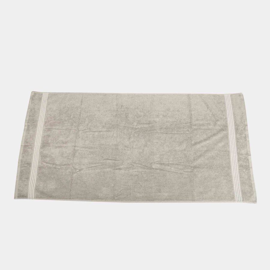 370 GSM Grey Cotton Bath Towel, , large