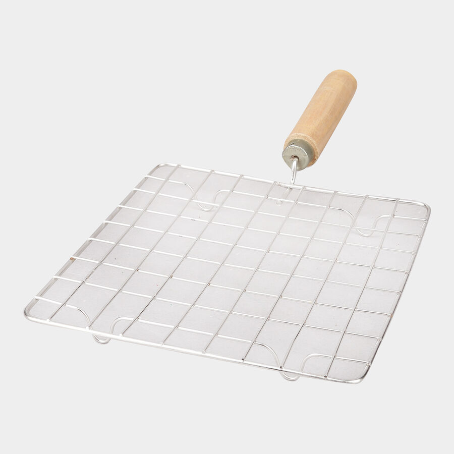 Stainless Steel Wire Roaster With Wooden Handle, , large image number null