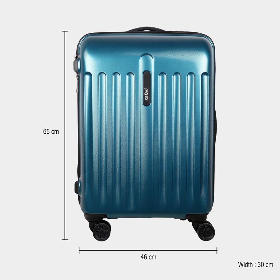 8-Wheel Light Blue Polypropylene Hard Case Trolley, Medium, , large image number null