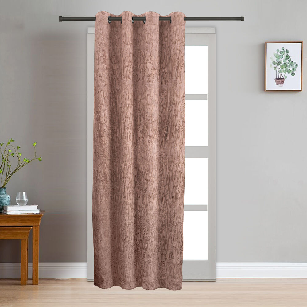 Home Beautiful                         7 ft. Brown Polyester Curtain