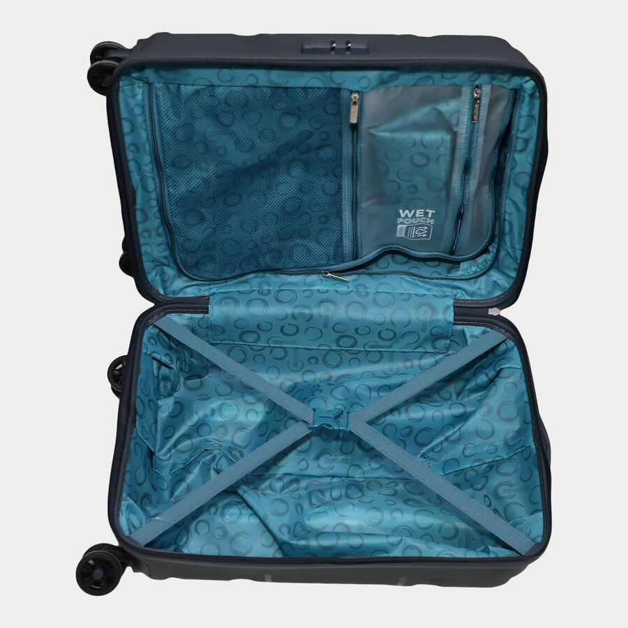 8-Wheel Grey Polypropylene Hard Case Trolley, Small, , large image number null
