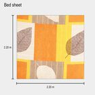 Brown Microfiber Double Bedsheet with Pillow Cover, , small