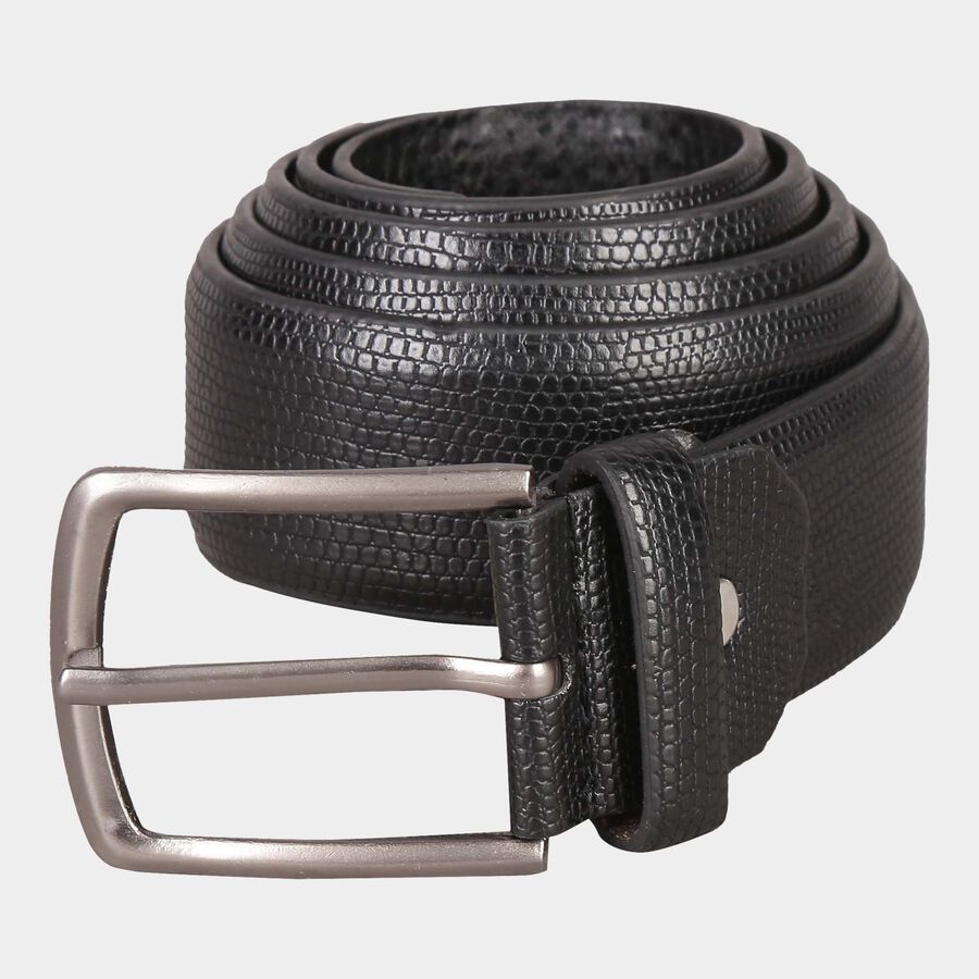Men's Black Polyurethane Casual Belt, , large image number null