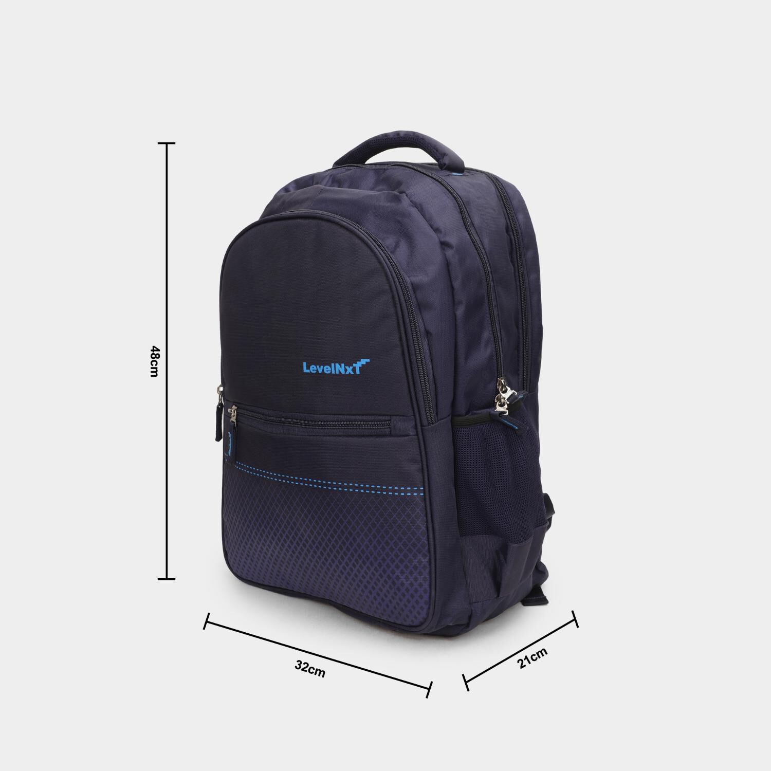 Levelnxt Blue Polyester Backpack WithLaptop Compartment | Vishal