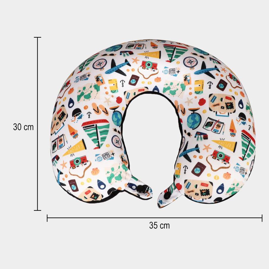 White Memory Foam Neck Pillow, , large image number null