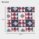 120 GSM Multicolour Polyester Double Bedsheet, , small image number null