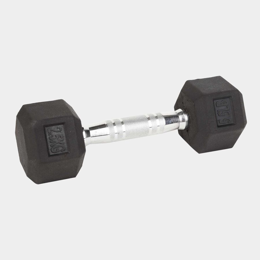 Rubber & Iron Body Fitness Dumbbells- 2.5 Kg, , large image number null