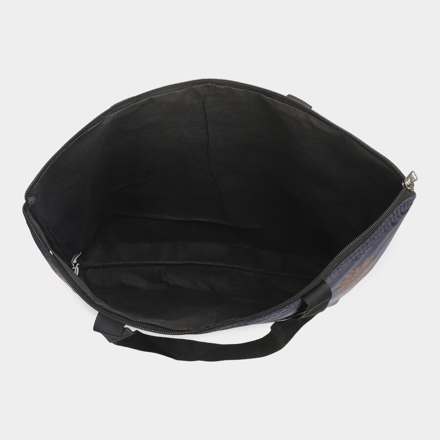 Women's Navy Blue Hand Bag, , large